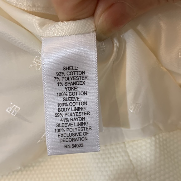 Banana Republic Cream color jacket, silver zipper, zipper sleeve - Picture 5 of 5